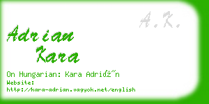 adrian kara business card